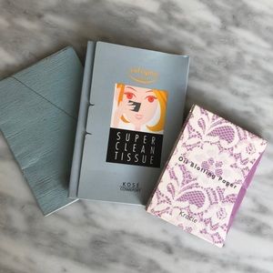 Set of three Japanese oil blotting sheets